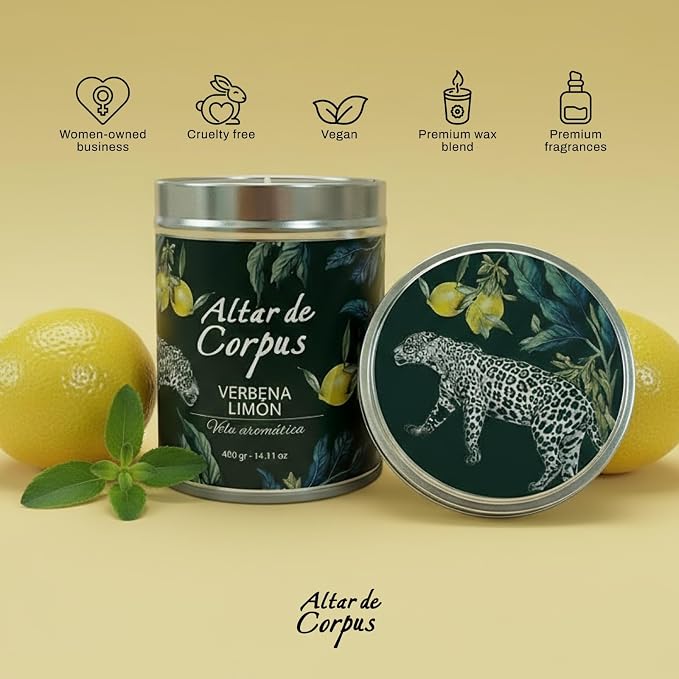 14 Oz Spring Candles for Home - Large Candle Lemon Verbena - Mothers Day Gifts - Luxury Candles for Men - Premium Soy Candle Blend - Bathroom Decor