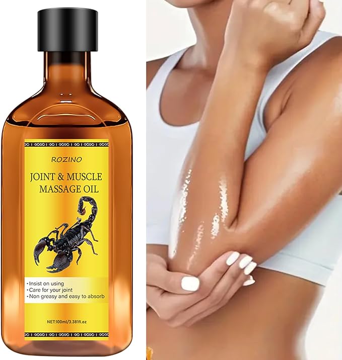 Soothing Massage Oil for Muscle Relaxation & Joint Comfort，Infused with Argan Oil, Ginger & Jojoba Oil， Fast Absorbing, Non Greasy Formula for Hydrating Skin Care (3.38FLOZ)