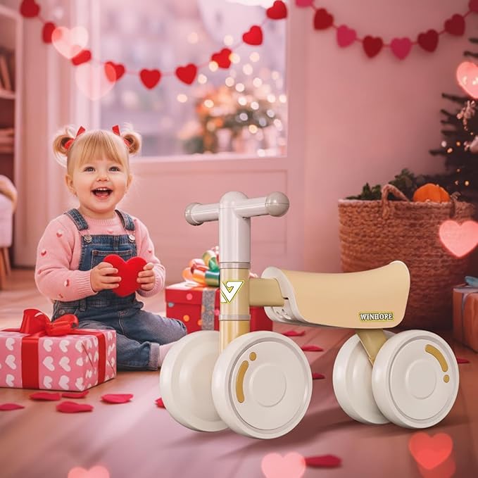 WinHope Baby Balance Bike for 1 Year Old Boys Girls,12-36 Month Toddler Balance Bike with 4 Wheels,Toddler First Bike,Girls First Birthday Gifts