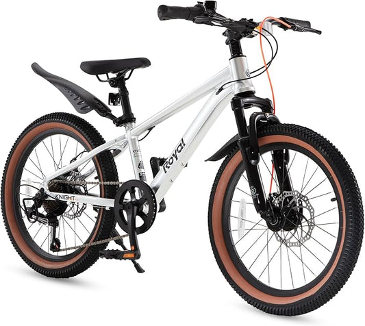 RoyalBaby Kids Mountain Bike for Boys and Girls, Ultra-Light Aluminum 20-26 Inch Wheel Bicycle for 6-14 Years Old Children, 7/21-Speeds Drivetrain