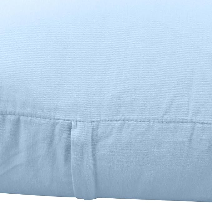 4-Pack 100% Cotton Lumbar Comfortable Solid Decorative Throw Pillow Case,Thmyo Rectangle Cushion Cover Pillowcase Sublimation Blank Pillow Covers DIY Throw Pillowcase(12x20inch/30x50cm, Light Blue)