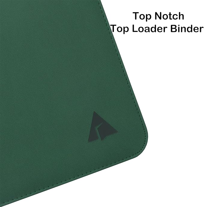 Top loader Binder, Holds 432 Top Loaders, 9 Pockets Top Loader Binder with Sleeves for Cards in 3'' x 4'' Top loaders -Green