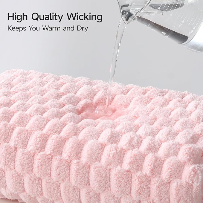 REDKISS 4 Pack Microfiber Bath Towels - Extra Large, Super Absorbent, Quick Dry Waffle Towels Set for Bathroom, Spa, Gym, and Travel - Luxury, Plush, 4 Multicolor