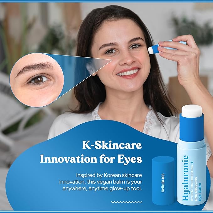 Bella Bliss Hyaluronic Eye Balm Reduces Anti-Aging Dryness and Fine lines, Hydrating - under eye cream - Made in korea 0.35 oz / 10 g - Pack of 1