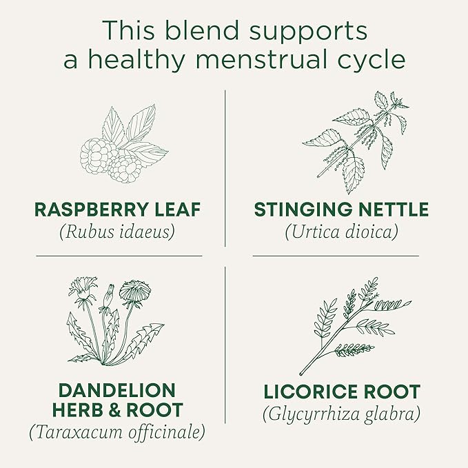 Traditional Medicinals Tea, Organic Healthy Cycle, Supports Healthy Menstrual Cycles, Includes Spearmint,16 Tea Bags (Pack of 2)