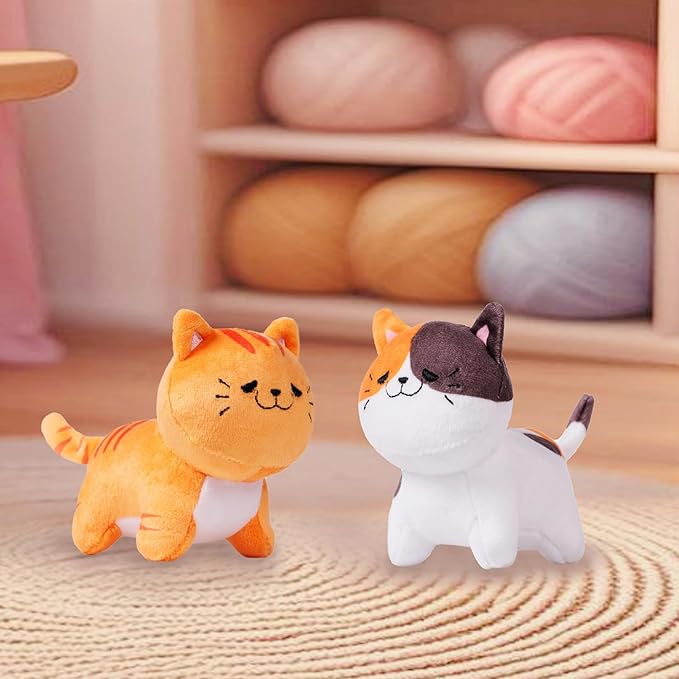Cat Blind Box Figures,Cute Plush Blind Box,Random Design Action Figures Collectible Toys Home Decorations, Holiday Birthday Gifts,Single Box