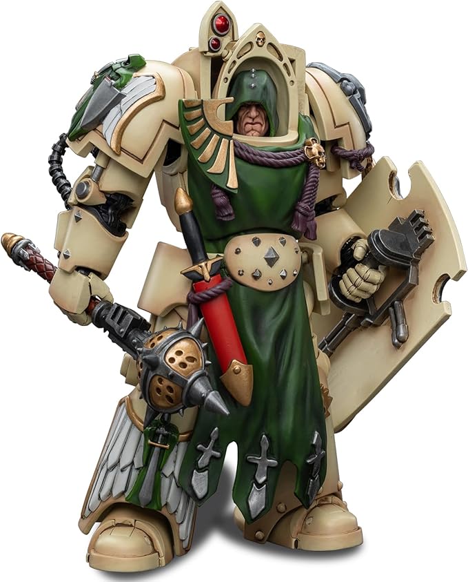 JOYTOY Warhammer 40K 1/18 Action Figures - Dark Angels Deathwing Knight with Mace of Absolution 1 Perfect for Collectors & Decor - Ideal Gift for Birthdays - Christmas - Character Figure - JT9206