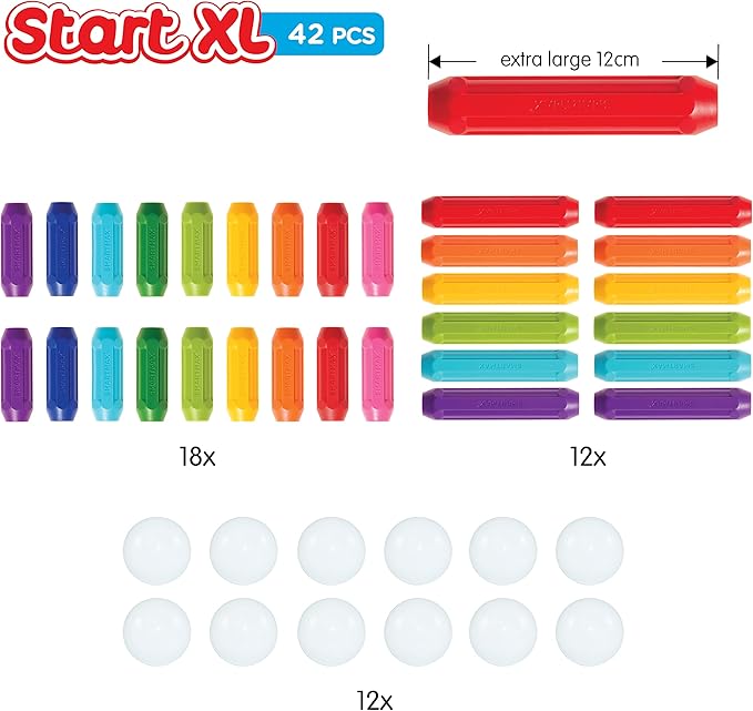 SmartMax Start XL (42 pcs) STEM Magnetic Discovery Building Set Featuring Safe, Extra-Strong, Oversized Building Pieces for Ages 3+
