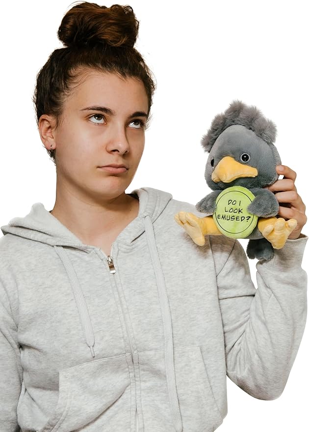 Emu Plushie - Do I Look Emused? Sassy Emu Plush, Gift for Animal Lovers, Cute Plush Toy for Gifting