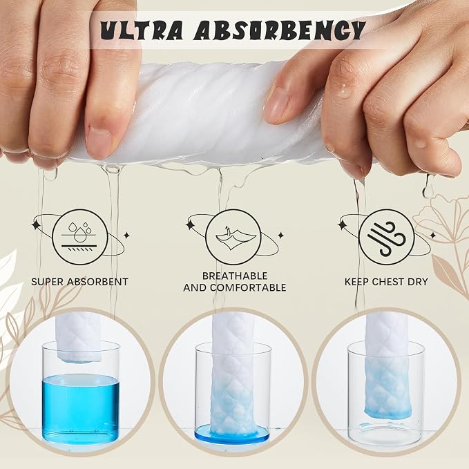 Toulite 10 Pcs Reusable Bra Liners for Sweat, 3 Layer Bra Sweat Pads, Soft Cotton Outer Layer with Polyester Fiber Core