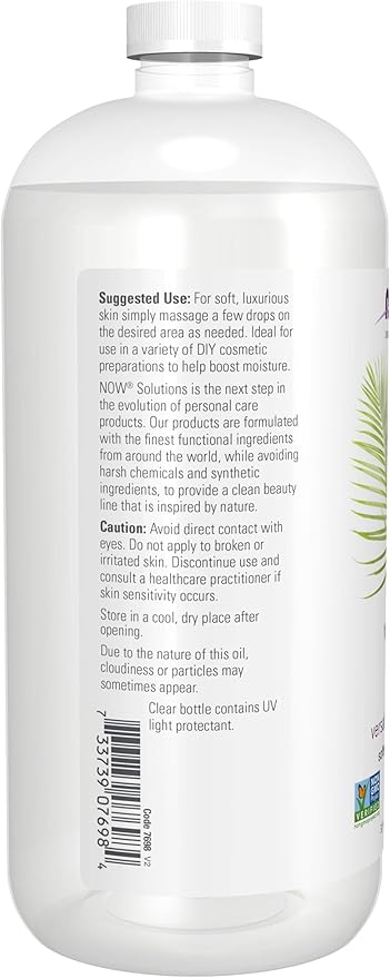 NOW Foods Solutions,Vegetable Glycerin,100% Pure,Versatile Skin Care,Softening and Moisturizing,32-Ounce,(Pack of 2)
