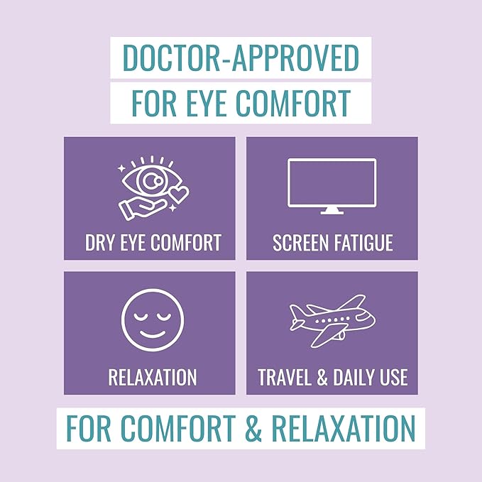 NOVEHA Lavender Self Heating Steam Eye Mask for Dry Eyes 30PCs Air-Activated Steam Eye Mask Warm Compress for Ease Daily Strain, Eye Relaxation, Travel & Spa Use, Soothing Moist Heat for Stressed Eyes