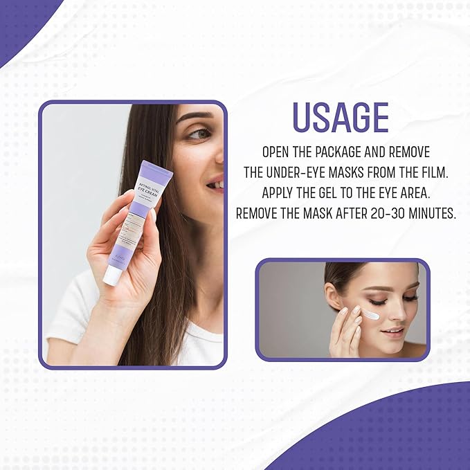 Esfolio Retinol Vitamin A Eye Cream, Daily Skin Care for Under Eye Area, Lightweight Moisturizing Formula, Korean Beauty Skincare (1.35 oz / 40 ml)