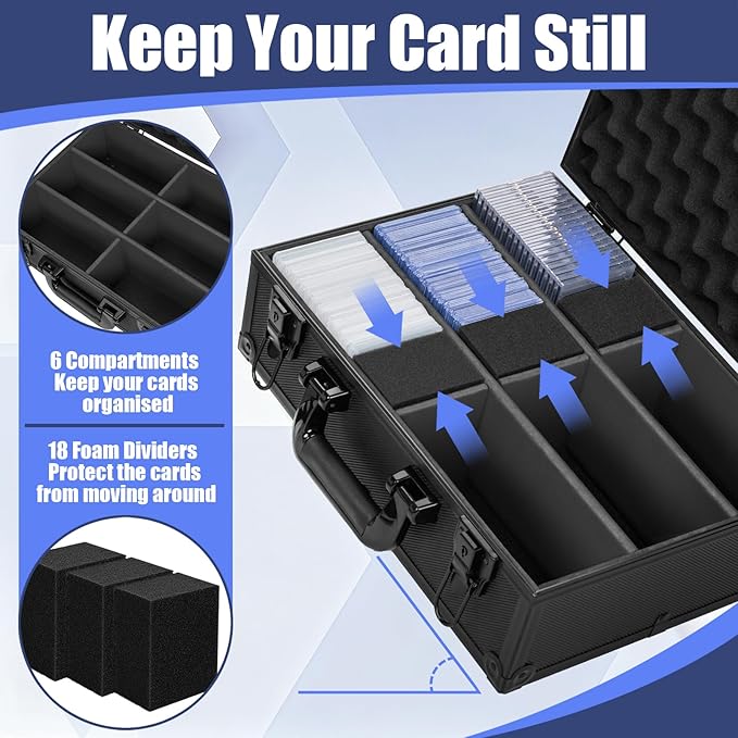 Toploader Storage Box for 3" x 4" 35pt Rigid Card, Top Loader Cards Hard Carrying Case, Sports Card Storage Boxes for Trading Cards, Top Loaders Holder (Holds 580+ Toploaders)