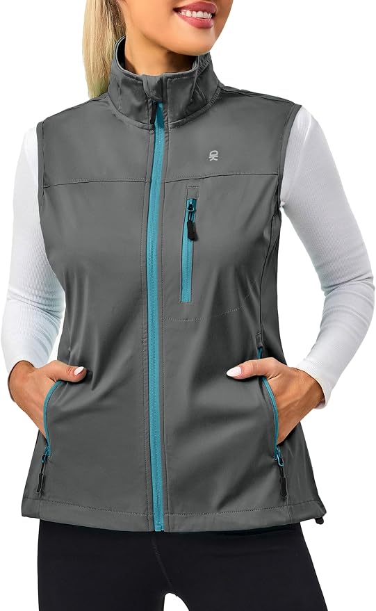 Little Donkey Andy Women's Lightweight Vest Windproof Sleeveless Jacket | Cycling Windproof Vest, Water-Repellent Stretch Shell, Lightweight Tennis Running Outerwear, Golf Hiking Workout Sleeveless