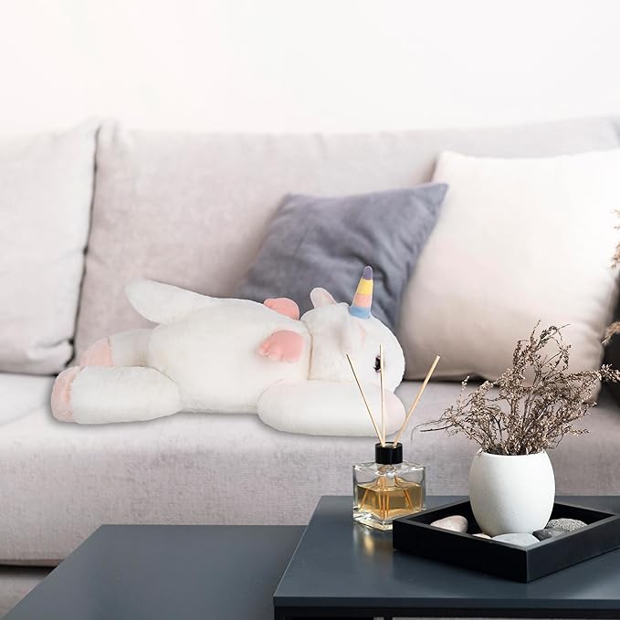 NiuniuDaddy 20" | 3.3 Pound Unicorn Weighted Stuffed Animals Plush Toy, Large Giant Pillowfort Body Pillow Animal with Kids Adults, Small Heavy Fluffy Fur Weighted Plushie for Gift Birthday Christmas