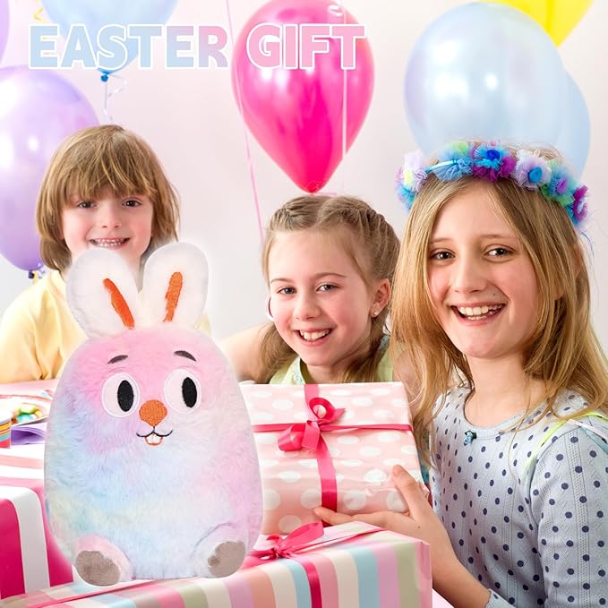Rainbow Rabbit Plush Toy Rabbit Stuffed Animal Cute Easter Rabbit Plush Pillow Soft Plushie Doll Gifts for Kid Decor, Rainbow Rabbit Easter Plush（8 Inch）