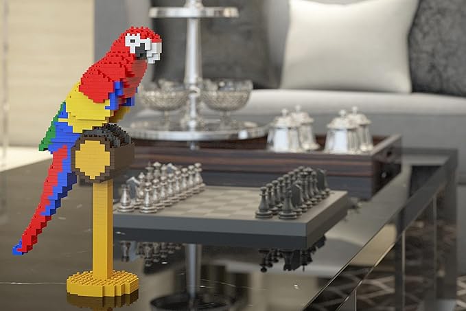 JEKCA Scarlet Macaw 01S | Plastic Building Blocks | Age 14+