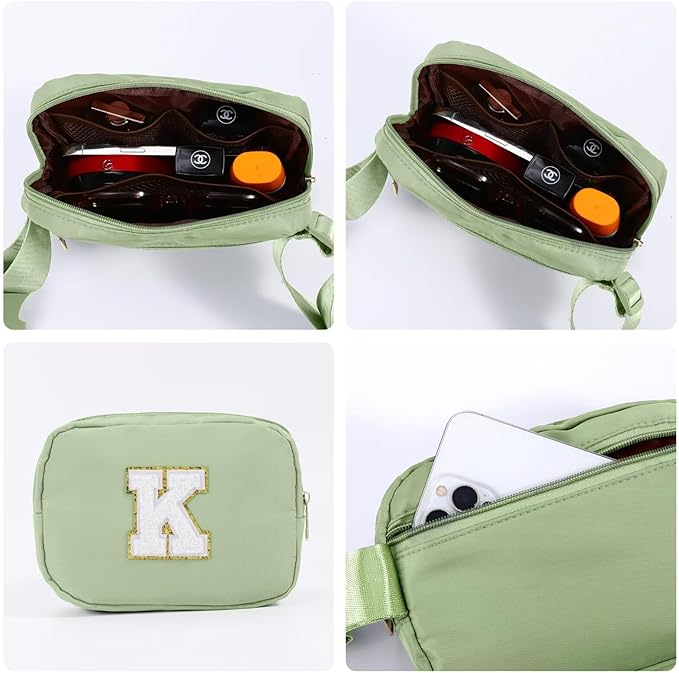 YOOLIFE Fanny Packs - Crossbody Bags for Women - Green Small Cross Body Bags for Travel Gifts
