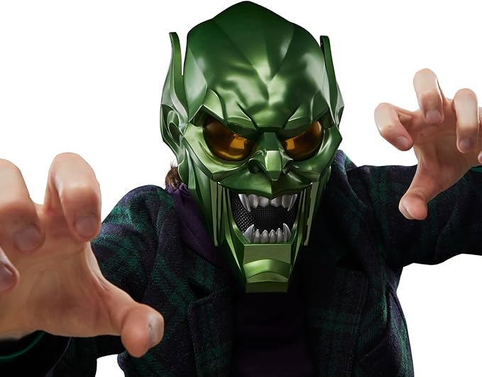 Marvel Legends Series Green Goblin Premium Roleplay Helmet, Spider-Man: No Way Home Adult Collectible Roleplay Gear