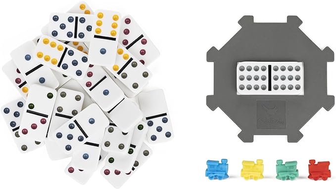 Spin Master Games, Cardinal Classics Double 15 Dominoes Set in Storage Tin, Family Board Games, 2-6 Players, for Ages 8 & Up