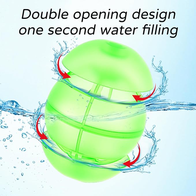 Reusable Water Balloons for Kids, 12PCS Refillable Latex-Free Silicone Water Bomb with Mesh Bag, Summer Toys Beach toys Swimming Pool Party Supplies Bath Toy Outdoor Idea Gift for Kids