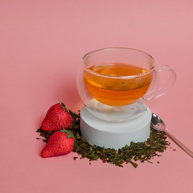 Organic Positively Tea Company, Strawberries and Cream Green Tea Bags, 20 Count