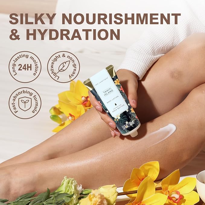 Spa Luxetique Tahiti Island Gift Baskets for Women Birthday Day GiftsGifts for Women Birthday Day Gifts Bath and Body Gift Sets 11pcs Bath Sets for Women Gift Mother's Day Gifts