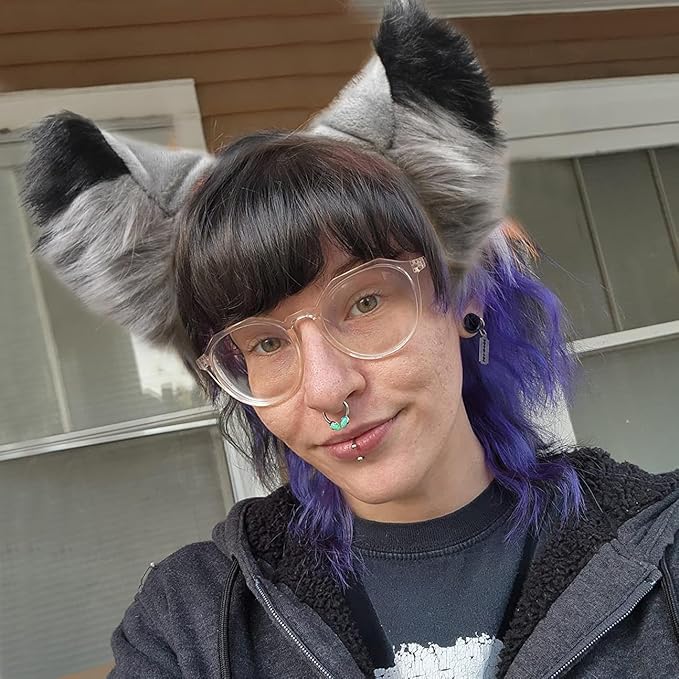 Plush Animal Ears and Horns Headband-Halloween Christmas Festival Theme Party Animal Cosplay Costume Headbands
