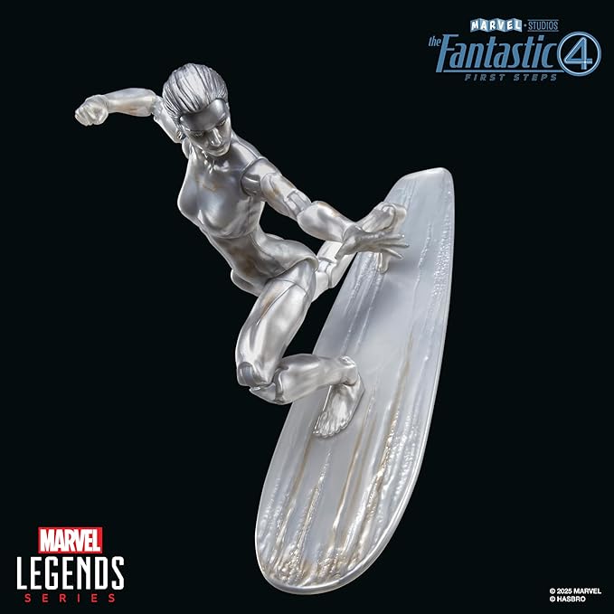 Marvel Legends Series Silver Surfer, The Fantastic Four: First Steps Movie Collectible 6 Inch Action Figure Toy
