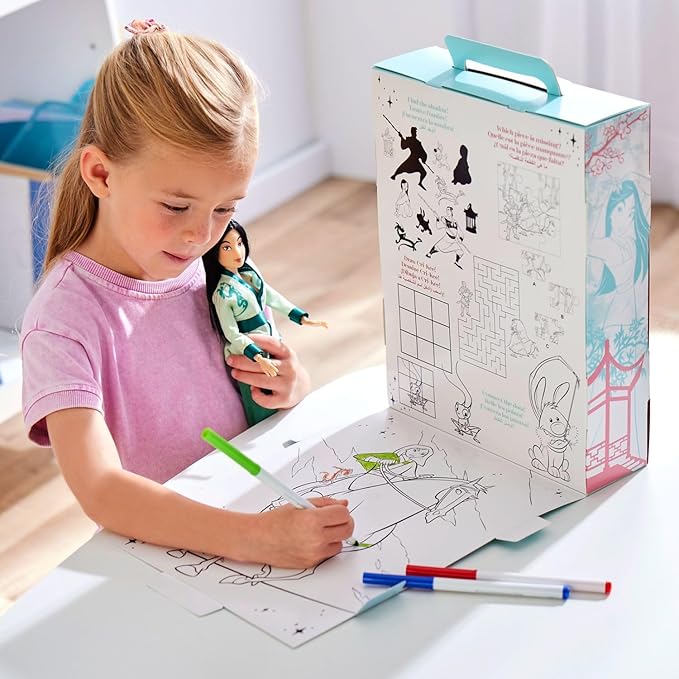 Disney Store Girl's Mulan Story Doll, Mulan, 11 Inches, Fully Posable Toy in Glittering Outfit - Suitable for Ages 3+ Toy Figure, Gifts, New for 2023?
