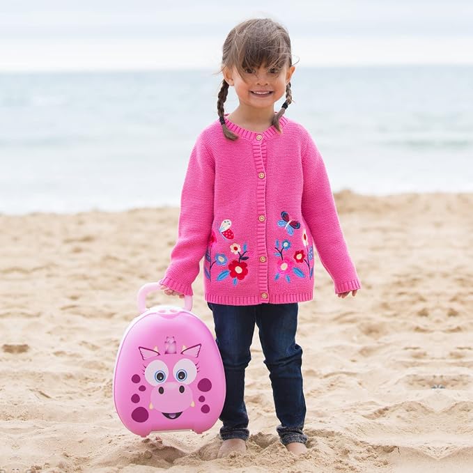 My Carry Potty - Pink Dragon Travel Potty, Award-Winning Portable Toddler Toilet Seat for Kids to Take Everywhere