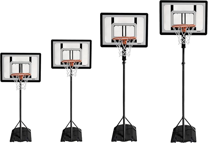 SKLZ Pro Mini Hoop Outdoor Basketball System with Adjustable-Height Pole and 7-Inch Ball, HP08-000
