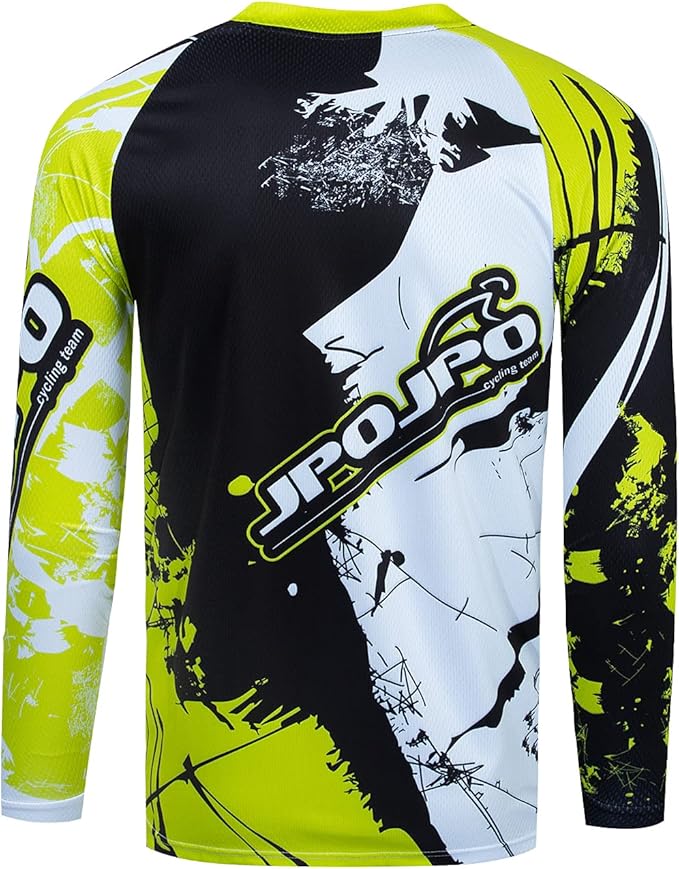 Boy Girl Cycling Jersey Kids Mountain Bike Motocross Long Sleeve Shirt Biking Tops 4-14 Years