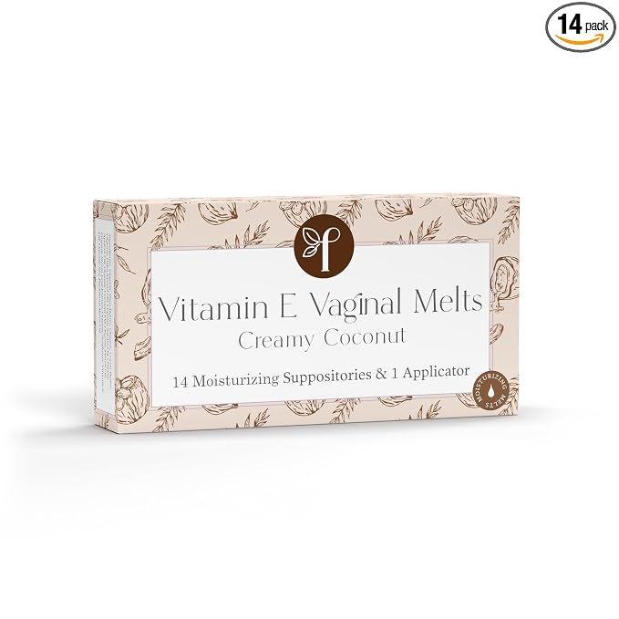 Femallay Organic Vaginal Melts – Coconut – Moisturizes and Refreshes – 14 Count + Applicator