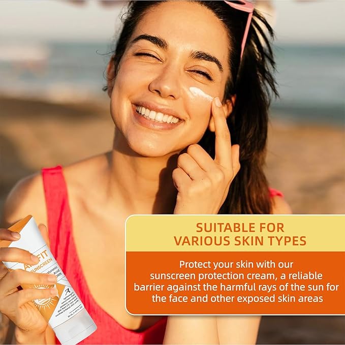 Air Fit Sunscreen Korean SPF 50 - Face & Body Sunscreen with Hyaluronic Acid, Lightweight, Non-Greasy, Moisturizing Sun Cream, Broad Spectrum UVA/UVB Protection (2)