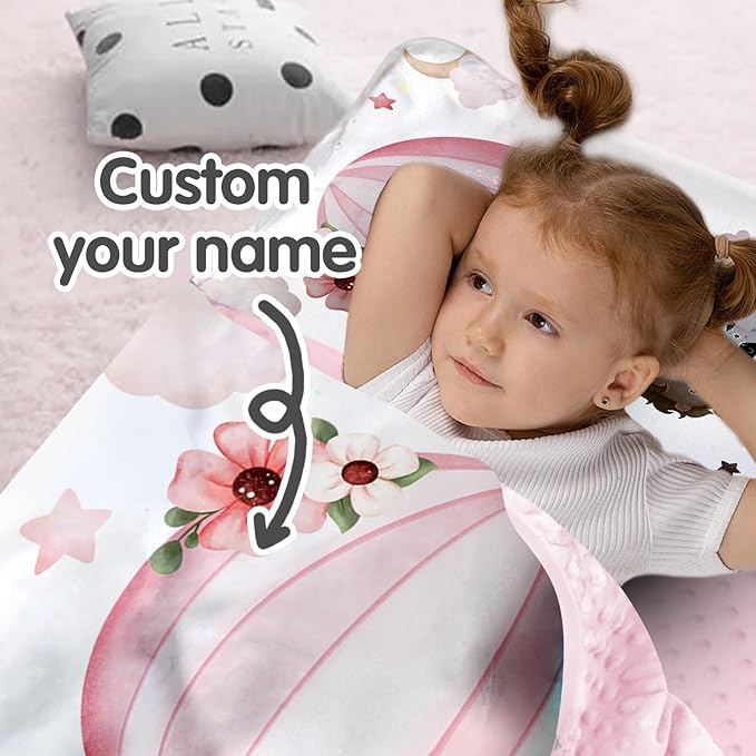 Personalized Toddler Nap Mat for Girls – Custom Name Kids Nap Mat – Daycare Sleeping Mats with Removable Pillow and Soft Minky Dot Blanket for Preschool, Travel, Kindergarten
