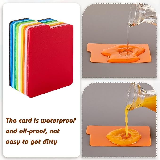 Lewtemi 100 Pcs Card Dividers PP Trading Card Page Dividers Playing Separator for Office and Sports Gathering Storage Supplies, 2.6 x 3.8 Inch, 10 Colors (Multicolor)
