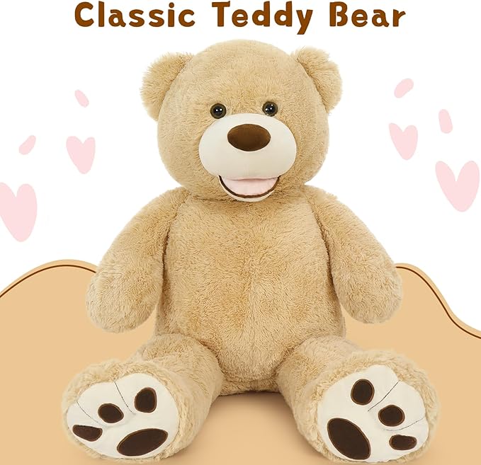 MaoGoLan Giant Teddy Bears Stuffed Animal, 39 inches Big Teddy Bear Plush Toy, Soft and Cuddly Teddy Bear Gift for Girlfriend,Children,Kids