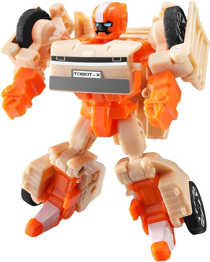 New TOBOT, MINI TOBOT X, Youngtoys Transforming Collectible Vehicle to Robot, Heroes Animation Character Toys for Kids 3 and up Transform Toys Cars, Mini Size 4-inch