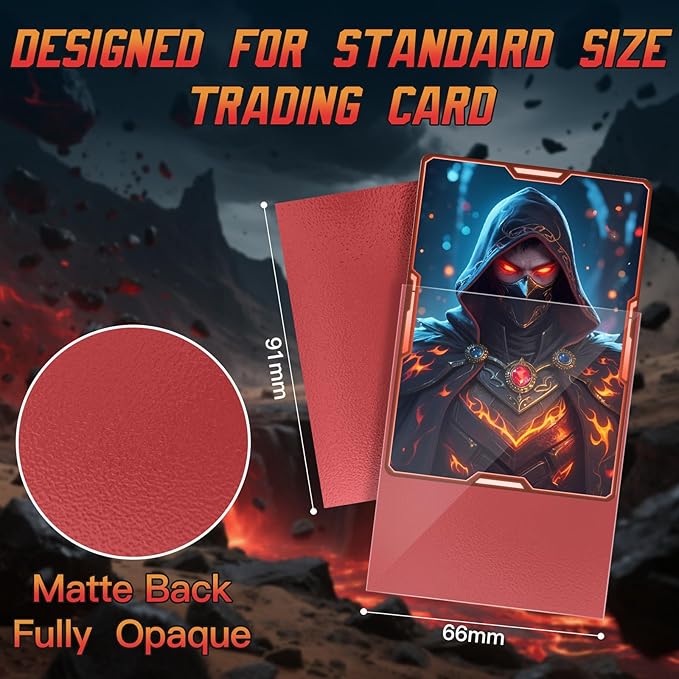 600ct Matte Card Sleeves - Premium Card Protectors for Trading Cards, MTG, TCG,Magic, and Collectible Card Games - Soft Touch Finish for Smooth Shuffling and Handling