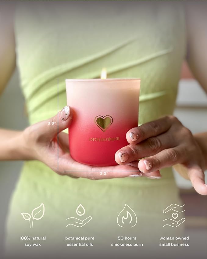 Bath Candle | Sea Breeze Scent w/Gold Blue Waves Symbol | Luxury Candle for Date Night, Spring Home Scents, Mother's Day, Bathroom & Gifts for Women