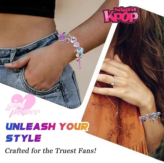 AICase for Kpop Bracelets Merch Gifts Toys Stuff Inspired Bracelets Friendship K_Pop Outfit Cosplay Costume Merchandise Jewelry Gifts for Fans Women Birthday Christmas Stocking
