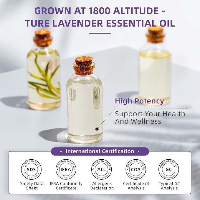 HIQILI 32 fl oz Lavender Essential Oil Large Capacity, for Aromatherapy, DIY Candle & Soap Making, Skin Moisturizing. Suitable for Hotels, DIY Studios, Spas and Hair Salons