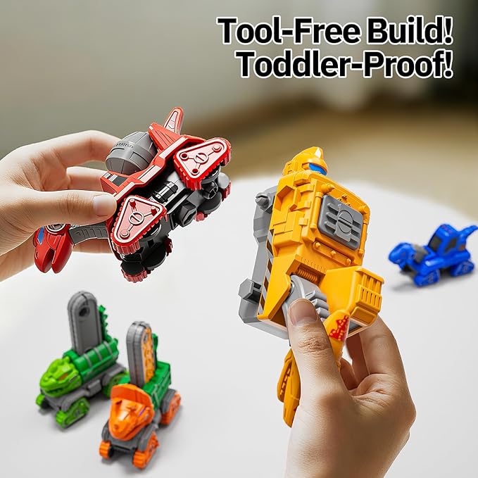 Transform Toys for Boys 4-6, 5 in 1 Take Apart Toys for Boys 3-5, Dinosaur Transforming Assembling Robot Toy for Kids, Educational Birthday Gift for 4 5 6 7 8 Year Old Boy Girls