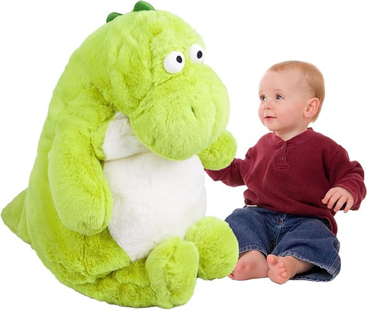 ARELUX Giant 22in Big Dinosaur Plush Large Stuffed Animal Hugging Pillow: Soft Jumbo Sleeping Body Warm Fluffy Pillow Adorable Chubby Plushie Toy Gifts for Boys Girls