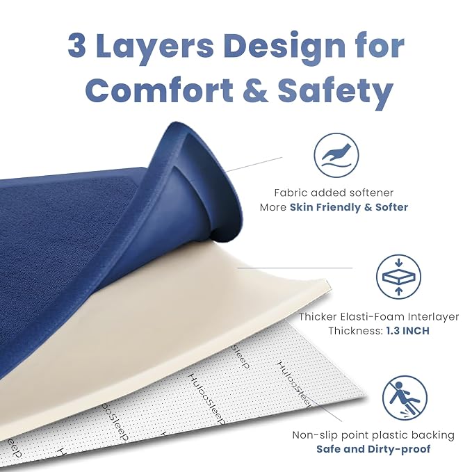 Extra Large 79"x118" Baby Activity Play Mat for Floor, 1.3" Thick Elasti Foam for Tummy Time & Crawling, Non-Slip Nursery Rug for Infants, Toddlers & Kids, Tatami Style Mat for Yoga, Living Room, Classroom & Playroom(Royal Blue)