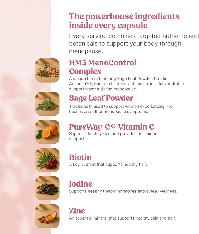 Happy Mammoth MenoDaily for Menopause, Hair, Skin, and Metabolism | Hair, Skin, Metabolism