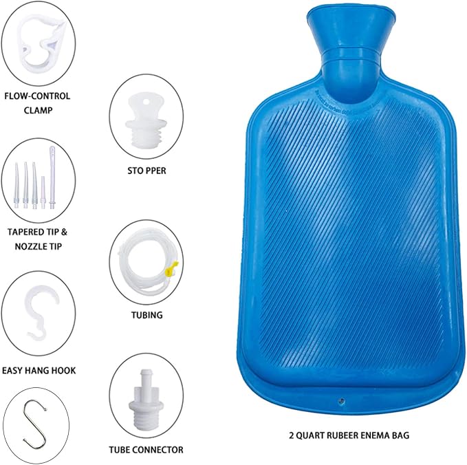Coffee Enema Bag Kit 2L Capacity for Colon Detox Cleanse Enemas
