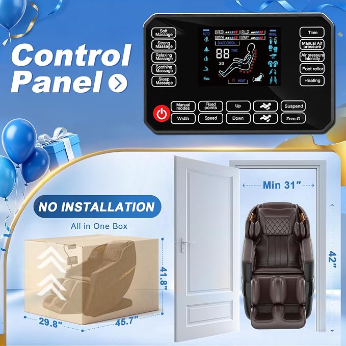 FURNIMAT 2026 Massage Chair Full Body, 3D SL-Track Zero Gravity Shiatsu Massage Chair Recliner with AI Control, Body Scan, Airbags, Heating, Foot Roller, Auto Modes, Bluetooth Speaker